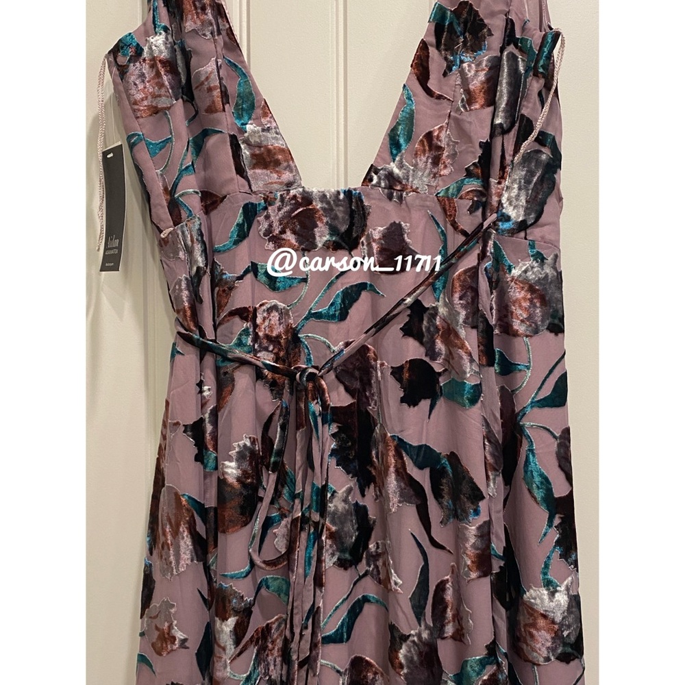 NWT BHLDN Sancia Velvet Burnout Wrap Dress 2 - Picture 7 of 11